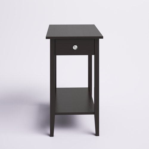 Aiydan Solid Wood End Table with Storage